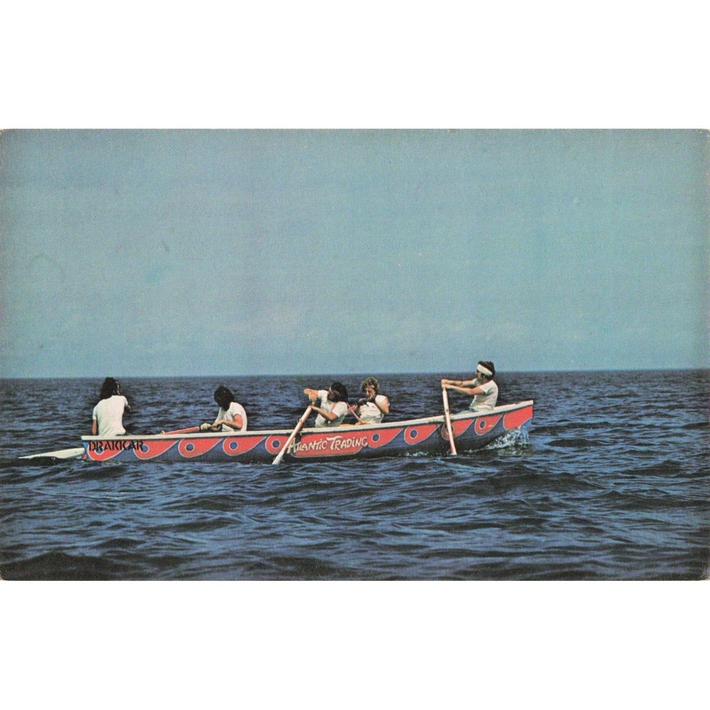Vintage Postcard Festival de la traversée de la Baie des Chaleurs Quebec Rowing